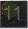 ELEVATOR FLOOR NUMBER 11 - ELEVATOR JAMB PLATE FLOOR 11  -THE IRON LINE