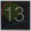 ELEVATOR FLOOR NUMBER 13  Safety Sign- ELEVATOR JAMB PLATE FLOOR 13  Safety Sign -THE IRON LINE