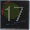 ELEVATOR FLOOR NUMBER 17 Signage- ELEVATOR JAMB PLATE FLOOR 17 Signage -THE IRON LINE
