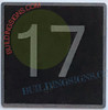ELEVATOR FLOOR NUMBER 17  Safety Sign- ELEVATOR JAMB PLATE FLOOR 17  Safety Sign -THE IRON LINE