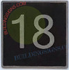 ELEVATOR FLOOR NUMBER 18 Signage- ELEVATOR JAMB PLATE FLOOR 18 Signage -THE IRON LINE