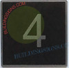 ELEVATOR FLOOR NUMBER 4  Safety Sign- ELEVATOR JAMB PLATE FLOOR 4  Safety Sign -THE IRON LINE