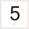 ELEVATOR FLOOR NUMBER 5 Signage- ELEVATOR JAMB PLATE FLOOR 5 Signage -THE IRON LINE