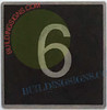 ELEVATOR FLOOR NUMBER 6 SIGN- ELEVATOR JAMB PLATE FLOOR 6 SIGN -THE IRON LINE