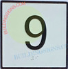 Elevator Floor Number 9 Signage- Elevator JAMB Plate Floor 9 Signage -The Iron LINE