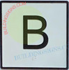 ELEVATOR FLOOR NUMBER B Signage- ELEVATOR JAMB PLATE FLOOR B Signage -THE IRON LINE