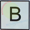 ELEVATOR FLOOR NUMBER B  Safety Sign- ELEVATOR JAMB PLATE FLOOR B  Safety Sign -THE IRON LINE