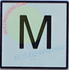Elevator Floor Number M - Elevator JAMB Plate Floor Mezzanine  -The Iron LINE