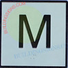 Elevator Floor Number M  Safety Sign- Elevator JAMB Plate Floor Mezzanine  Safety Sign -The Iron LINE