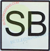 ELEVATOR FLOOR NUMBER SB - ELEVATOR JAMB PLATE FLOOR SUB BASEMENT  -THE IRON LINE