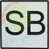 ELEVATOR FLOOR NUMBER SB SIGN- ELEVATOR JAMB PLATE FLOOR SUB BASEMENT SIGN -THE IRON LINE