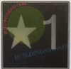 ELEVATOR FLOOR NUMBER STAR 1  Safety Sign- ELEVATOR JAMB PLATE FLOOR STAR 1  Safety Sign -THE IRON LINE