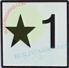 ELEVATOR FLOOR NUMBER STAR 1  Safety Sign- ELEVATOR JAMB PLATE FLOOR STAR 1  Safety Sign -THE IRON LINE