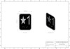 ELEVATOR FLOOR NUMBER STAR 1 SIGN- ELEVATOR JAMB PLATE STAR 1 SIGN -THE IRON LINE