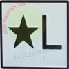 Elevator Floor Number Star L  Safety Sign- Elevator JAMB Plate Floor Star Lobby  Safety Sign -The Iron LINE