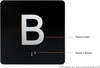 Elevator JAMB Plate with Braille - Elevator Floor Number Brush BLACK (B - BASEMENT )