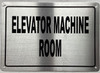ELEVATOR MACHINE ROOM  Safety Sign - NAPOLI ARGENTO LINE
