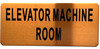 ELEVATOR MACHINE ROOM Signage - The Gold Mountain Line