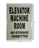 Elevator Machine Room  Safety Sign Glow in The Dark