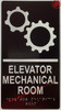 ELEVATOR MECHANICAL ROOM  Raised letters & Grade 2 Braille - Includes Red Adhesive pad for Easy Installation - The Sensation line