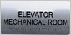 Elevator Mechanical Sign Silver-Tactile Touch Braille Sign - The Sensation line