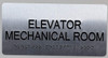 Elevator Mechanical  Safety Sign Silver-Tactile Touch Braille  Safety Sign - The Sensation line