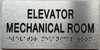 ELEVATOR MECHANICAL  with Raised letters/Image & Grade 2 Braille - Includes Red Adhesive pad for Easy Installation - The park Ave Line