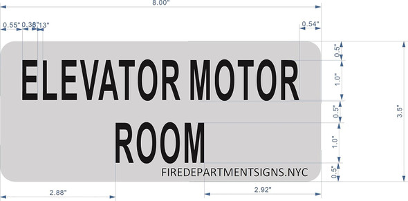 Elevator Motor Room Sign -The Mont Argent Line.