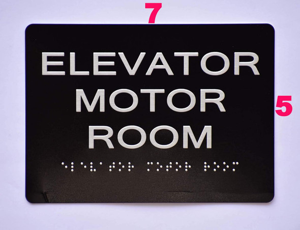 Elevator Motor Room Sign Black The Sensation line