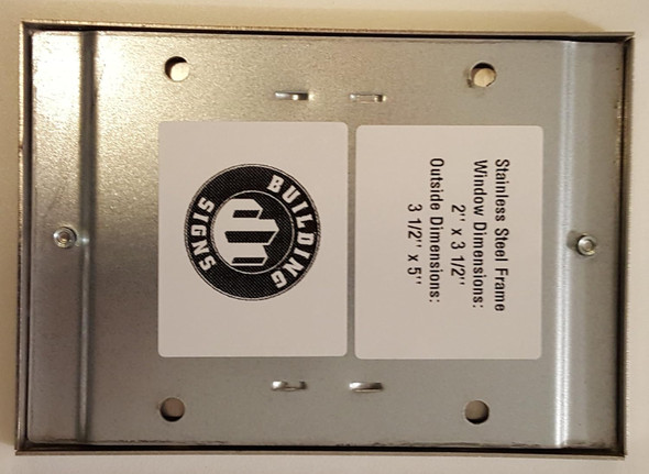 Elevator Permit Frame-Stainless Steel