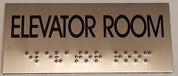 ELEVATOR ROOM - BRAILLE-STAINLESS STEEL