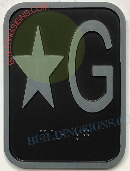 ELEVATOR STAR G - ELEVATOR JAMB PLATE STAR G  -THE IRON LINE