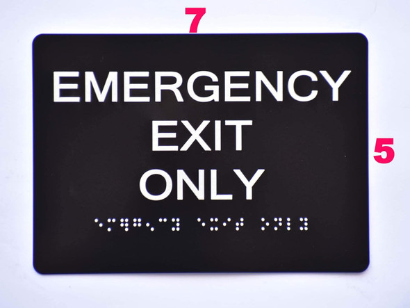 Emergency EXIT ONLY Sign Black The Sensation line