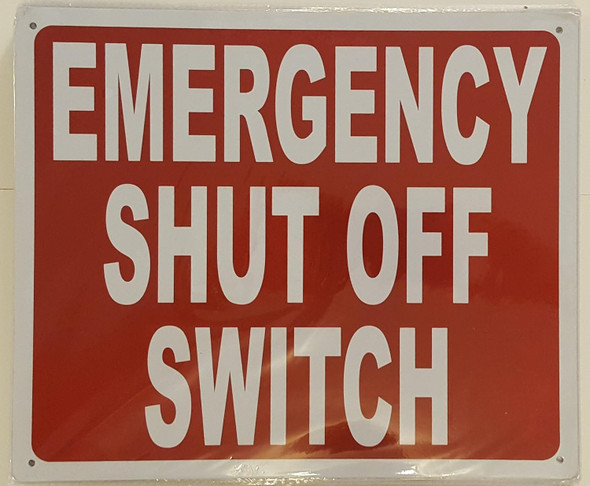Emergency Shut-Off Switch Sign