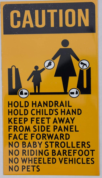 Escalator rule sign