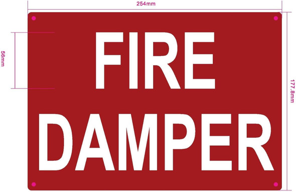 FIRE DAMPER SIGN