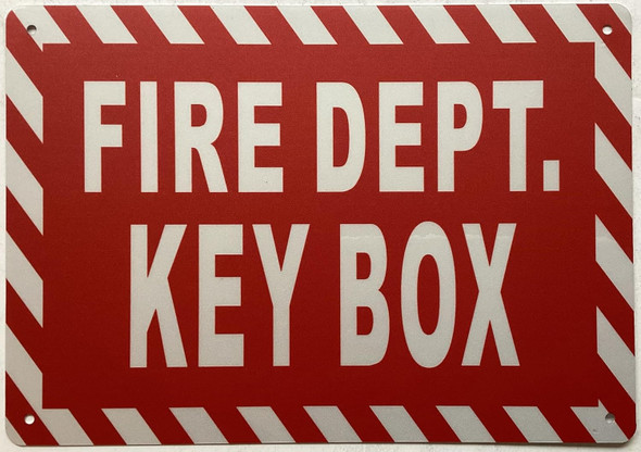 FIRE DEPARTMENT KEY BOX  -ZEBRA LINE