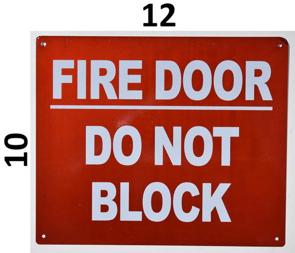 FIRE Door DO NOT Block Sign -L8