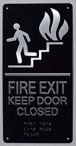 Fire Exit Keep Door Closed Sign--The Sensation Line