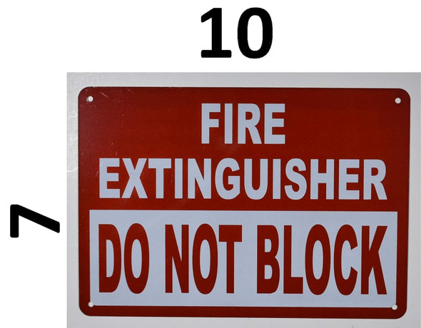 FIRE Extinguisher DO NOT Block Sign
