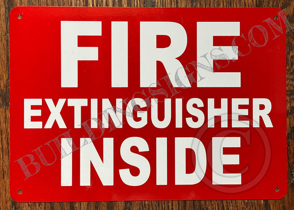 Fire Extinguisher Inside Sign