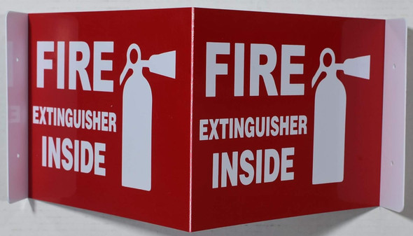 Fire Extinguisher Inside  3D Projection /Fire Extinguisher Inside  Hallway  -Les Deux cotes line