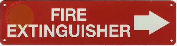 FIRE EXTINGUISHER RIGHT ARROW SIGN, Fire Safety Sign