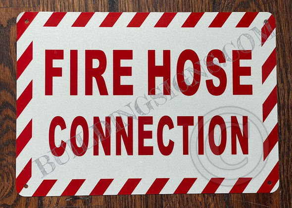 Fire Hose Connection Sign -Zebra Line