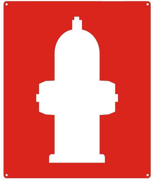 Fire Hose Hydrant , 10 x 12 in.with [Graphic Only] Fire Hydrant Symbol, Red Reflective !!!
