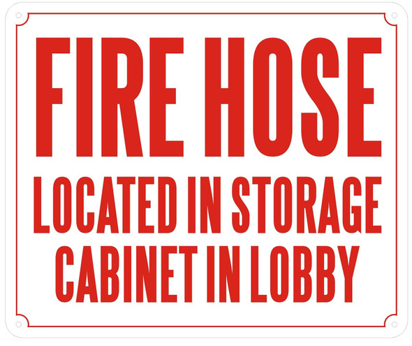 FIRE Hose Located in Storage Cabinet in Lobby  -Reflective !!!
