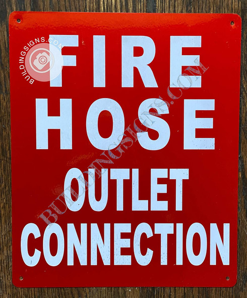 Fire Hose Outlet Connection Sign