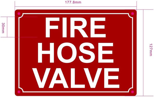 Fire hose valve sign