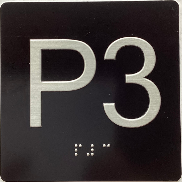 black parking 3 sign floor 3 sign elevator