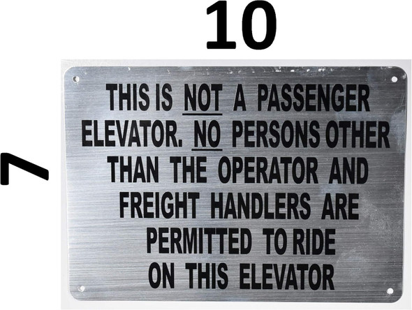 Freight Elevator Sign